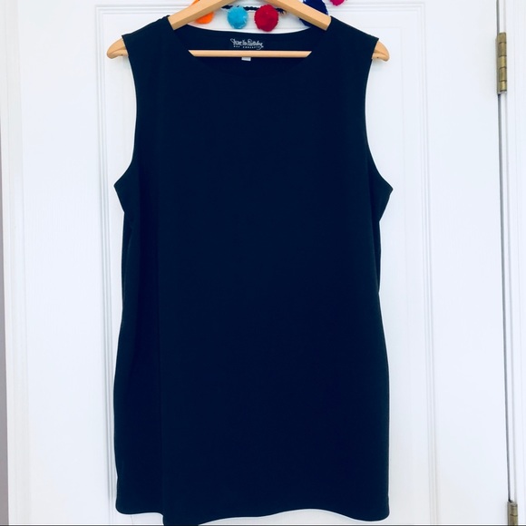 Diane Von Furstenberg Tops - Diane Von Furstenberg Vintage Solid Black Tank